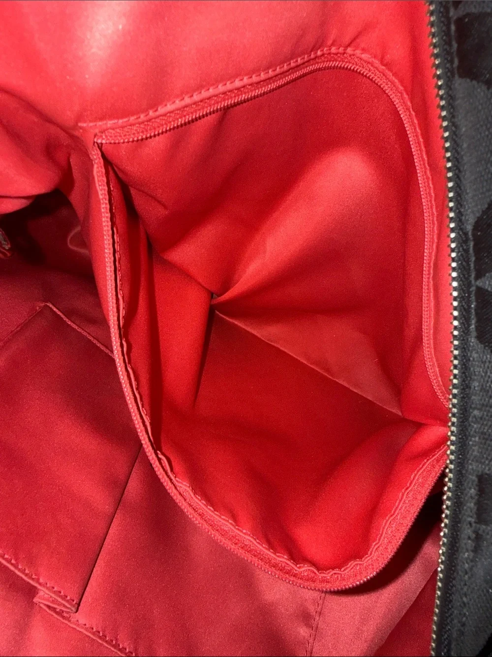 Coach POPPY Black Signature Tote with Pink Sequin Butterfly Charm